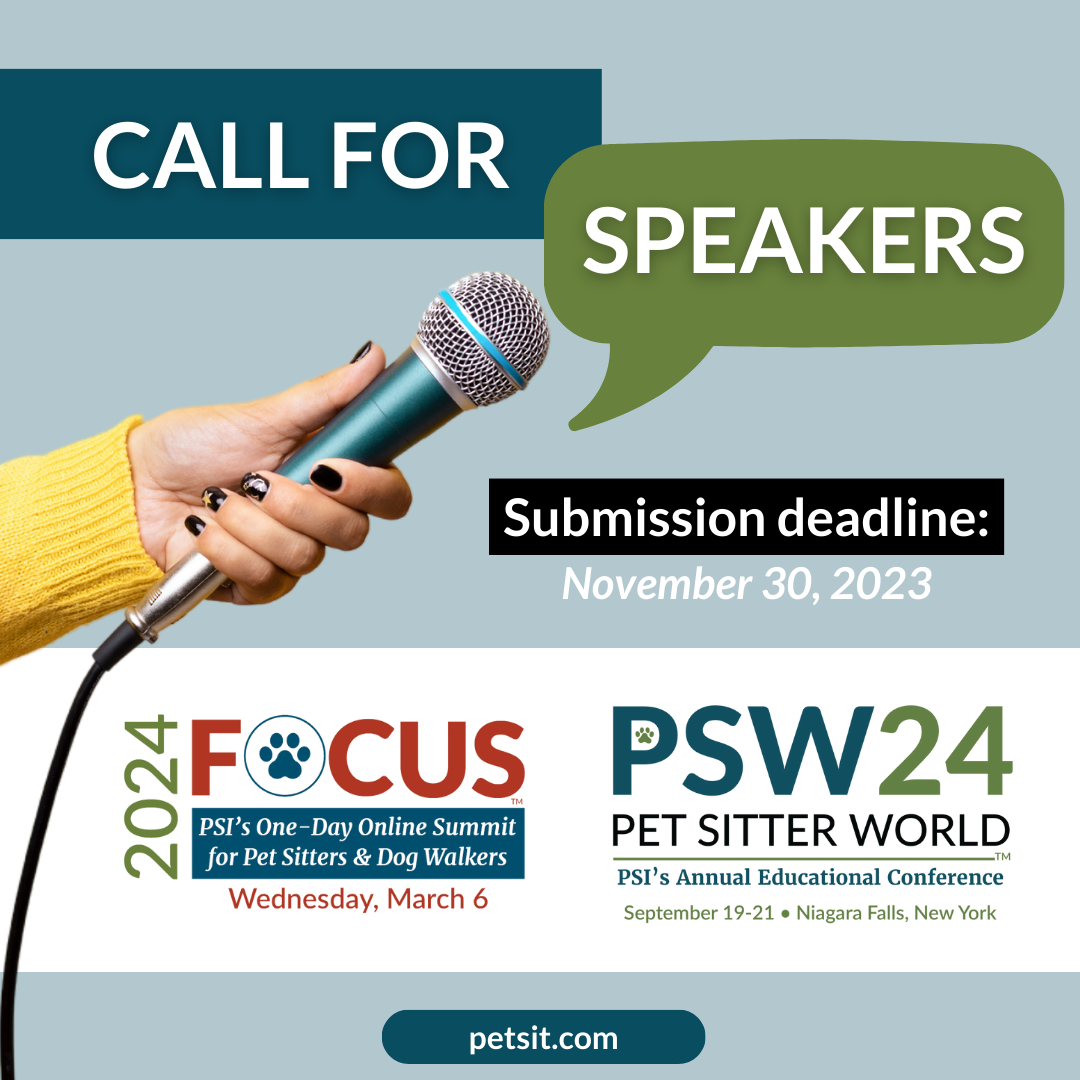 Pet Sitters International issues call for speakers for 2024 events
