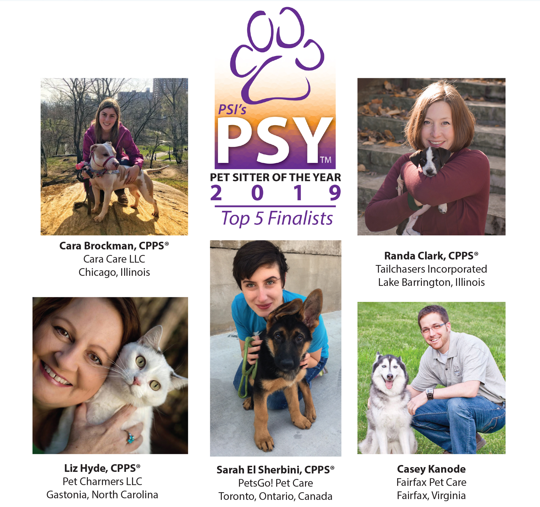 Pet Sitters International announces finalists for 2019 Pet Sitter of the Year™ Award