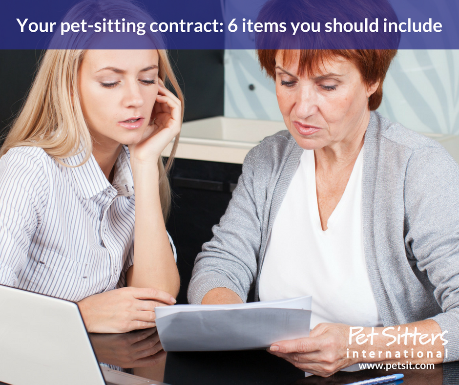 Your pet-sitting contract: 6 items you should include